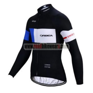 2017 Team ORBEA Cycling Long Sleeves Jersey Maillot Black Blue White