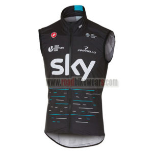 2017 Team SKY PINARELLO Cycling Vest Sleeveless Waistcoat Rain-proof Windbreak Black