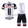 2017 Team Sunweb Cycling Bib Kit White Black Red