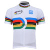 2010 Team Santini UCI Champion Cycling Jersey Maillot Shirt White Rainbow