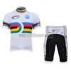 2010 Team Santini UCI Champion Cycling Kit White Rainbow