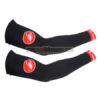 2014 Team Castelli Cycling Arm Warmers Sleeves Black Red