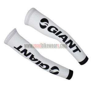 2014 Team GIANT Cycling Arm Warmers Sleeves White Black