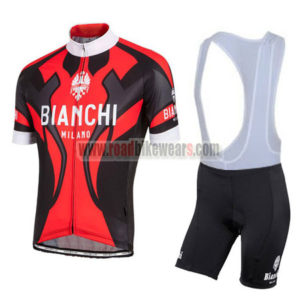 2016 Team BIANCHI MILANO Cycle Bib Kit Red Black