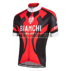 2016 Team BIANCHI MILANO Cycle Jersey Maillot Shirt Red Black