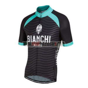 2016 Team BIANCHI MILANO Riding Jersey Maillot Shirt Black Blue