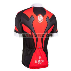 2016 Team BIANCHI MILANO Riding Jersey Maillot Shirt Red Black