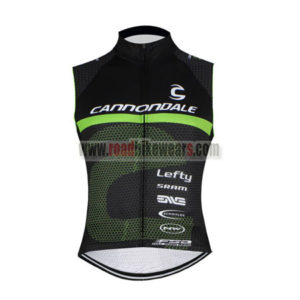 2016 Team Cannondale Cycle Sleeveless Vest Tank Top Black Green