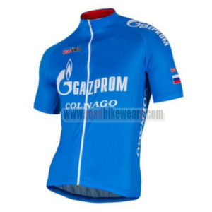 2016 Team GAZPROM COLNAGO Bike Jersey Maillot Shirt Blue