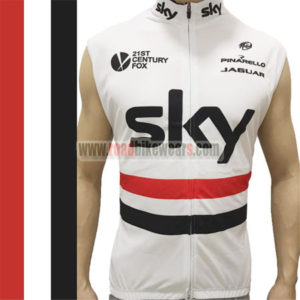 2016 Team SKY PINARELLO Cycling Sleeveless Vest Tank Top White