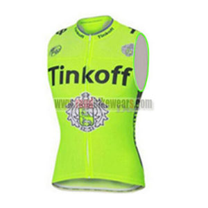 2016 Team Tinkoff Riding Sleeveless Vest Tank Top Green