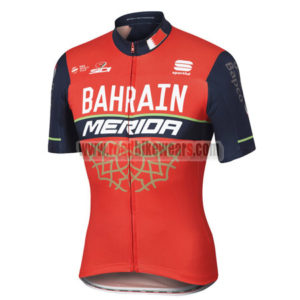 2017 Team BAHRAIN MERIDA Cycling Jersey Maillot Shirt Red