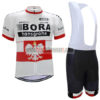 2017 Team BORA hansgrohe Poland Cycling Bib Kit White