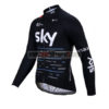 2017 Team SKY Castelli Cycling Long Sleeves Jersey Maillot Black