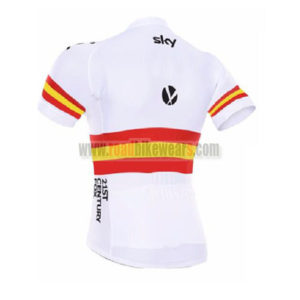 2017 Team SKY RAPHA Spain Biking Jersey Maillot Shirt White