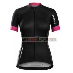 2017 Team TREK Womens Lady Riding Jersey Maillot Shirt Black Pink