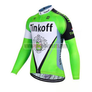 2017 Team Tinkoff Cycle Long Jersey Maillot Green