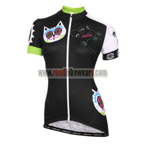2015 Team Nalini Kitten Women's Lady Cycling Jersey Maillot Shirt Black