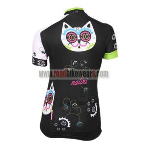 2015 Team Nalini Kitten Women's Lady Riding Jersey Maillot Shirt Black