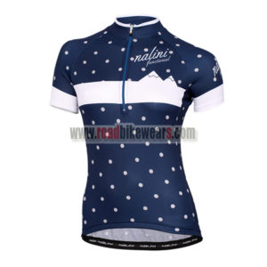 2015 Team Nalini funtional Women's Lady Cycling Jersey Maillot Shirt Blue