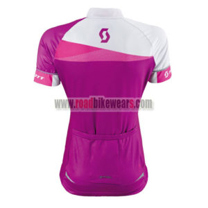 2015 Team SCOTT Women's Lady Riding Jersey Maillot Shirt Purple White