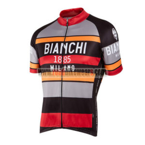 2016 Team BIANCHI 1885 MILANO Cycling Jersey Maillot Shirt Grey Black Red