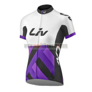 v Womens Biking Jersey Maillot Shirt White Purple Black