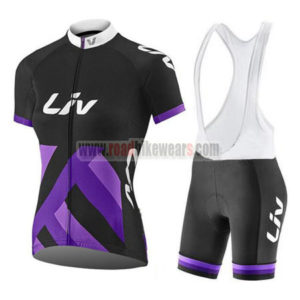 2017 Liv Womens Cycle Bib Kit Black Purple