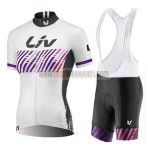 2017 Liv Womens Cycle Bib Kit White Purple