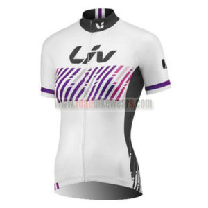 2017 Liv Womens Cycle Jersey Maillot Shirt White Purple