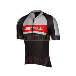 2017 Team Castelli Cycle Jersey Maillot Shirt Grey Red Black