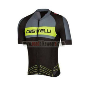 2017 Team Castelli Cycle Jersey Maillot Shirt Grey Yellow Black