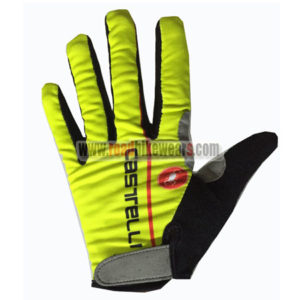 2017 Team Castelli Cycling Full Fingers Gloves Yellow