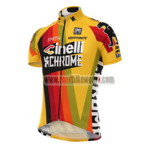 2017 Team Cinelli CHROME Cycling Jersey Maillot Shirt Yellow Red
