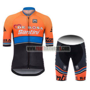 2017 Team DE ROSA Santini Bike Kit Orange Blue Black