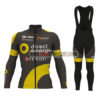2017 Team Direct Energie VENDEE Cycling Long Bib Suit Black Yellow