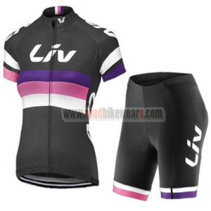 2017 Team Liv Womens Lady Biking Kit Black Pink Purple
