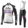 2017 Team Liv Womens Lady Cycling Bib Suit Black White Purple