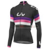 2017 Team Liv Womens Lady Cycling Long Jersey Maillot Black Red Purple