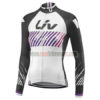 2017 Team Liv Womens Lady Cycling Long Jersey Maillot Black White Purple