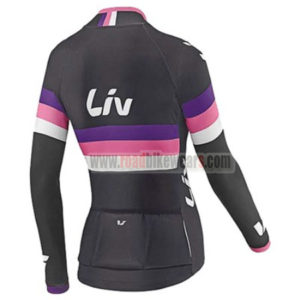 2017 Team Liv Womens Lady Riding Long Jersey Maillot Black Red Purple