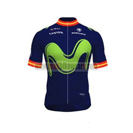 2017 Team Movistar Spain Cycle Apparel Biking Jersey Shirt Maillot Cycliste Blue | Road Bike Wear Store