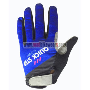 2017 Team QUICK STEP Cycling Full Fingers Gloves Blue Black