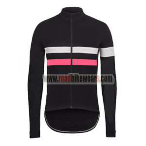 2017 Team Rapha Cycling Long Jersey Black White Pink