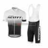 2017 Team SCOTT Cycle Bib Kit White Black