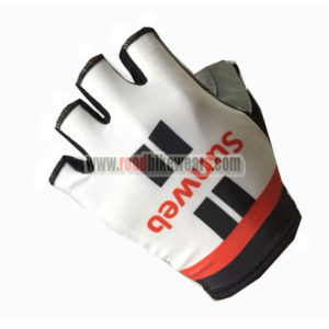 2017 Team Sunweb Cycling Gloves Mitts Half Fingers White