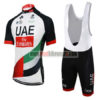 2017 Team UAE Fly Emirates Cycling Bib Kit White Black Red Green