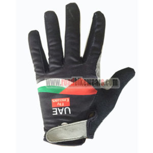 2017 Team UAE Fly Emirates Cycling Full Fingers Gloves Black Green Red