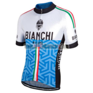 2017 Team BIANCHI MILANO Italy Cycle Jersey Maillot Shirt White Blue
