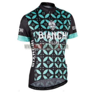 2017 Team BIANCHI MILANO Riding Jersey Maillot Shirt Black Green Flower